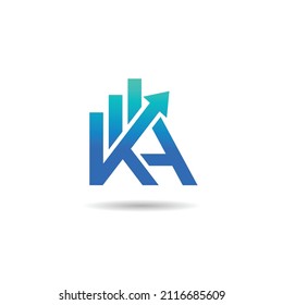 Letter KA Trade Marketing Logo Design