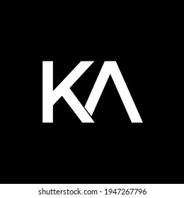 letter KA. vector logo monogram alphabet minimalist design