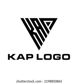 Letter KAP on Triangle logo