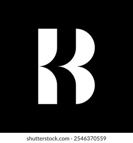 Letter KB or BK creative minimal elegant logo