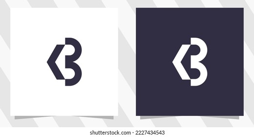 letter kb bk logo design