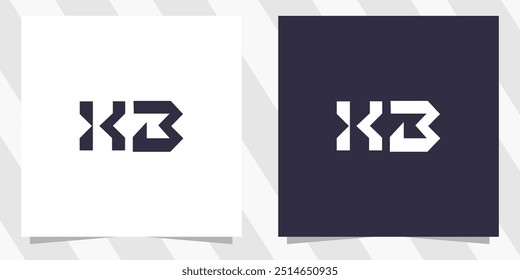 Buchstabe kb bk Logo-Design