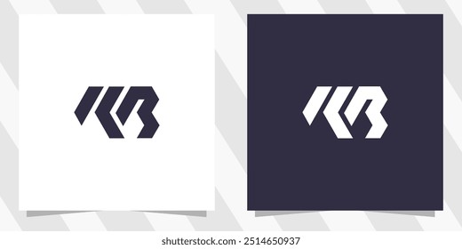 Buchstabe kb bk Logo-Design