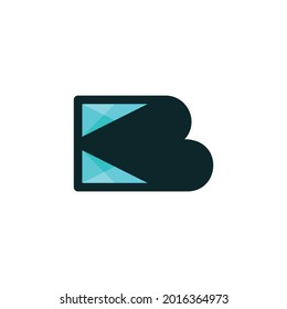Letter KB Geometric Business Logo Design