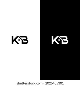 letter KB home logo real estate creative unique
