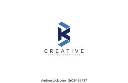 Letra KB modelo de design de logotipo ilustração vetorial