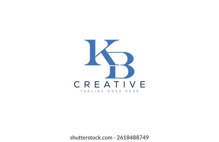 Letra KB Ilustración vectorial de Plantilla de diseño de logotipo