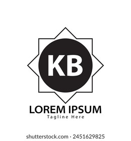 letter KB logo. KB. KB logo design vector illustration for creative company, business, industry
