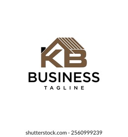  letter KB with symbol home real estate modern logo design