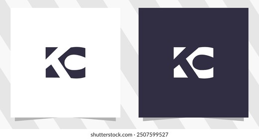 letter kc ck logo design vector