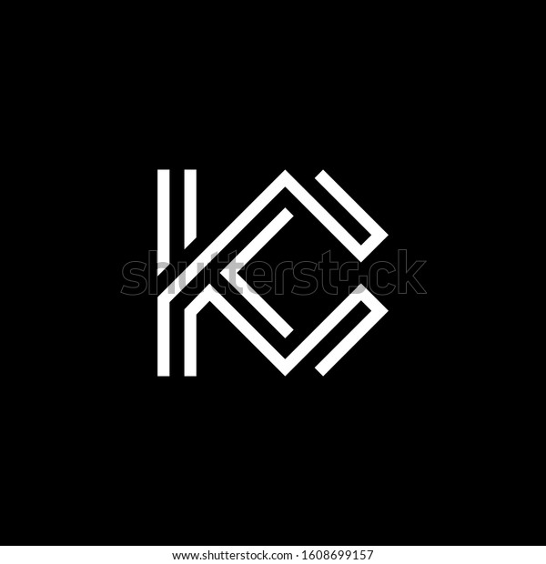 Letter Kc Logo Design Template Stock Vector (Royalty Free) 1608699157