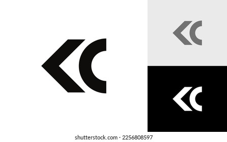 Letter KC monogram logo design vector