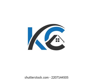 Letter KC Real Estate Construction Home Logo Monogram Modern Designs Vector Template.