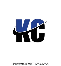 Letter KC simple logo design vector
