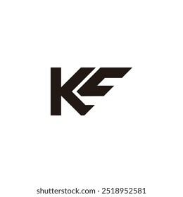 Buchstabe kc einfache Streifen geometrisches Logo Vektor 