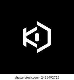 Diseño de iconos y el logotipo de la etiqueta KD.