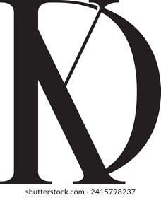 modernes Vektordesign mit Buchstaben KD oder DK