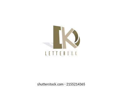 Letter KD or DK vector logo design. Initial letter KD logotype company name swoosh design.