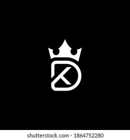 letter KD for king design company business logo vector