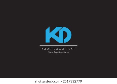 Letra KD Logo, Alfabeto kd Icon Vector Stock