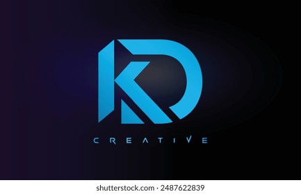 Letter KD logo design creative custom clean two alphabet logo
