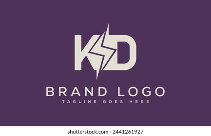 Diseño de la plantilla del vector del logotipo de la letra KD para la marca.