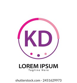 letter KD logo. KD. KD logo design vector illustration for creative company, business, industry
