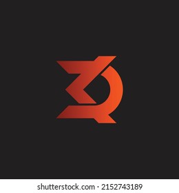 letter kd red arrows linked gradient geometric logo vector