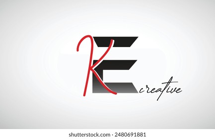 Letter KE Creative Clean Logo Design