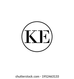Letra KE diseño inicial de logotipo en monograma, boda, moda, maquillaje plantilla de logotipo