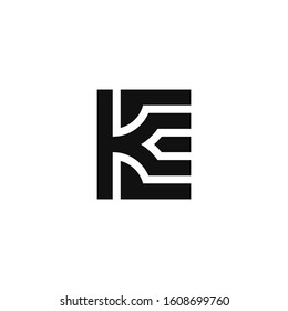 Letter KE Logo Design Template