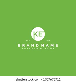 Letter KE Logo design vector template