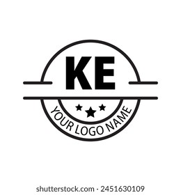 letter KE logo. KE. KE logo design vector illustration for creative company, business, industry
