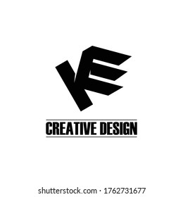 vector de diseño de icono del logotipo KE de la letra. ilustración vectorial del logotipo de monograma.