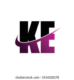 Letter KE simple logo design vector