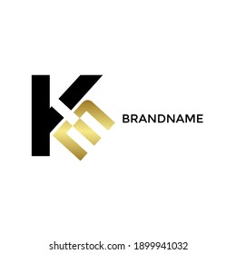 letter KE. Vector logo design on white background
