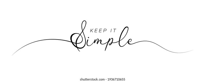 carta mantenerla simple caligrafía banner negro