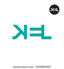Letter KEL Logo Negative Space