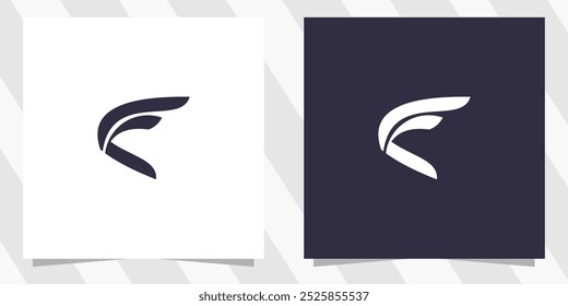 letter kf fk logo design vector