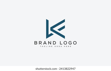 diseño de la plantilla vectorial del logotipo KF de letra para la marca.