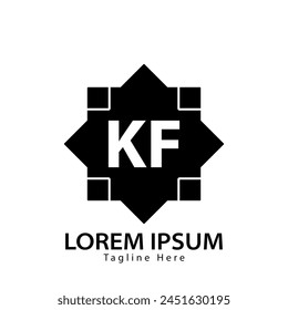 Buchstabe KF-Logo. KF. KF Logo Design Vektorillustration für Kreativunternehmen, Unternehmen, Industrie
