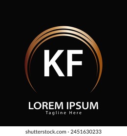 letter KF logo. KF. KF logo design vector illustration for creative company, business, industry

