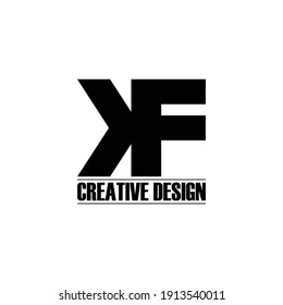 einfache Logo-Design-Vektorgrafik von Letter KF