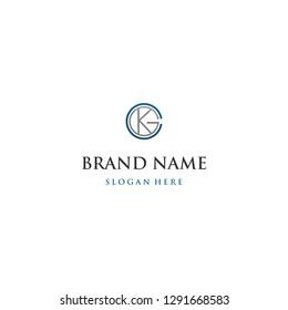 Letter KG Circle Typography Abstract Creative Modern Business Logo