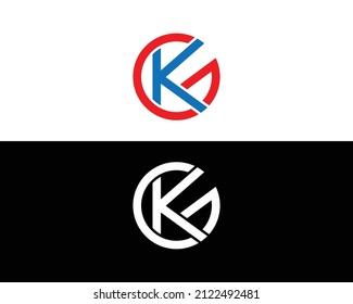 Letra KG Y Elemento De Letra De Marca Gráfica De Diseño De Logotipo GK.