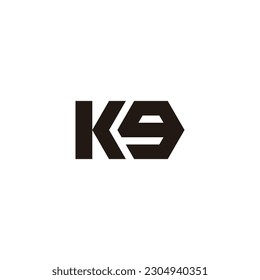 Letter kg hexagon geometric symbol simple logo vector