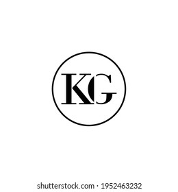 Letra KG diseño inicial de logotipo en monograma, boda, moda, maquillaje plantilla de logotipo