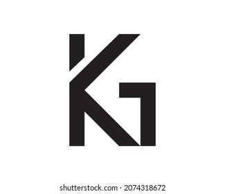 Letter KG logo design template, eps 10 isolated