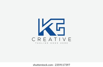 Letter KG logo design template vector illustration.