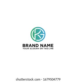 plantilla vectorial de diseño del logotipo KG de letra